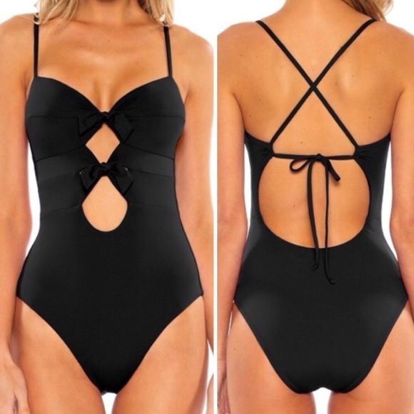 BECCA Other - 🆕BECCA Double Tie Front One Piece Swimsuit! NWT
